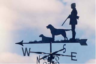 Shooting with Labradors weathervane